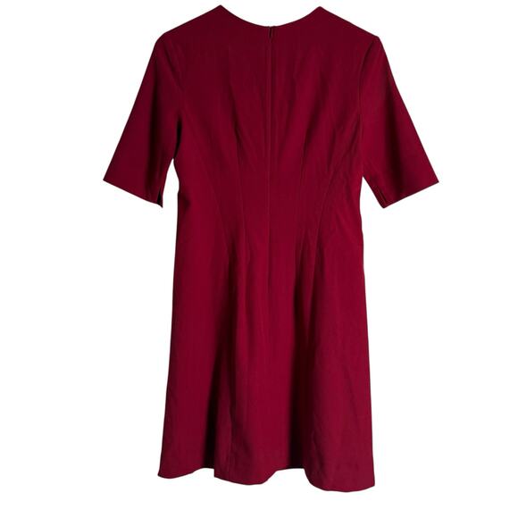 M.M. LaFleur Emily Rhubarb Red Square Neck A-Line Office Mini Dress 4 - Picture 13 of 14